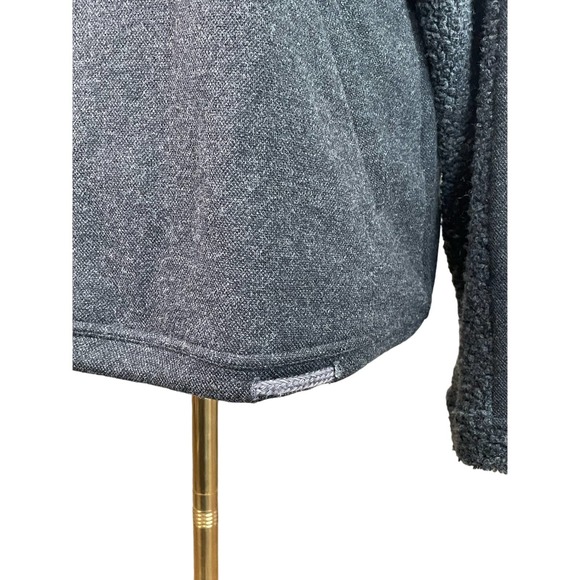 prAna Lockwood Womens Lg Gray Sherpa Long Sleeve Wool Blend Pullover Sweater - Picture 3 of 11